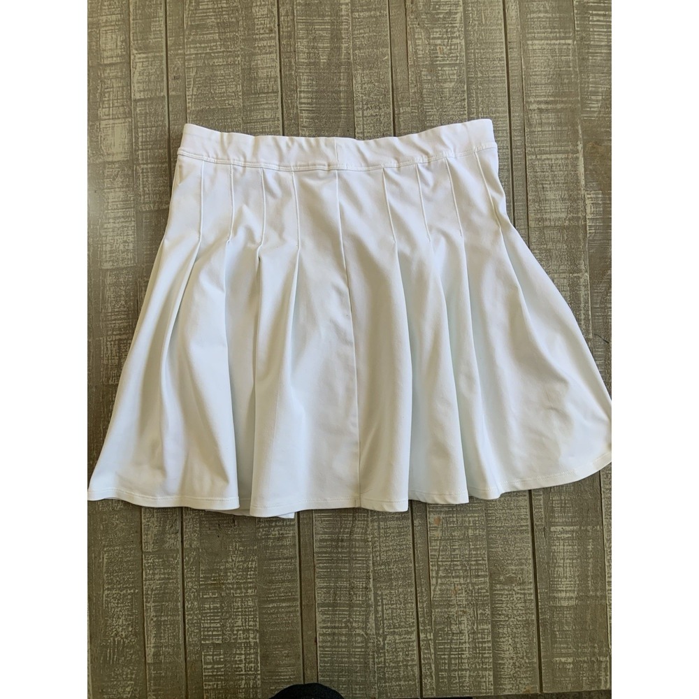 Hollister White Women's Pride Rare Hi-Rise Pleated Skirt Size Large Stretch